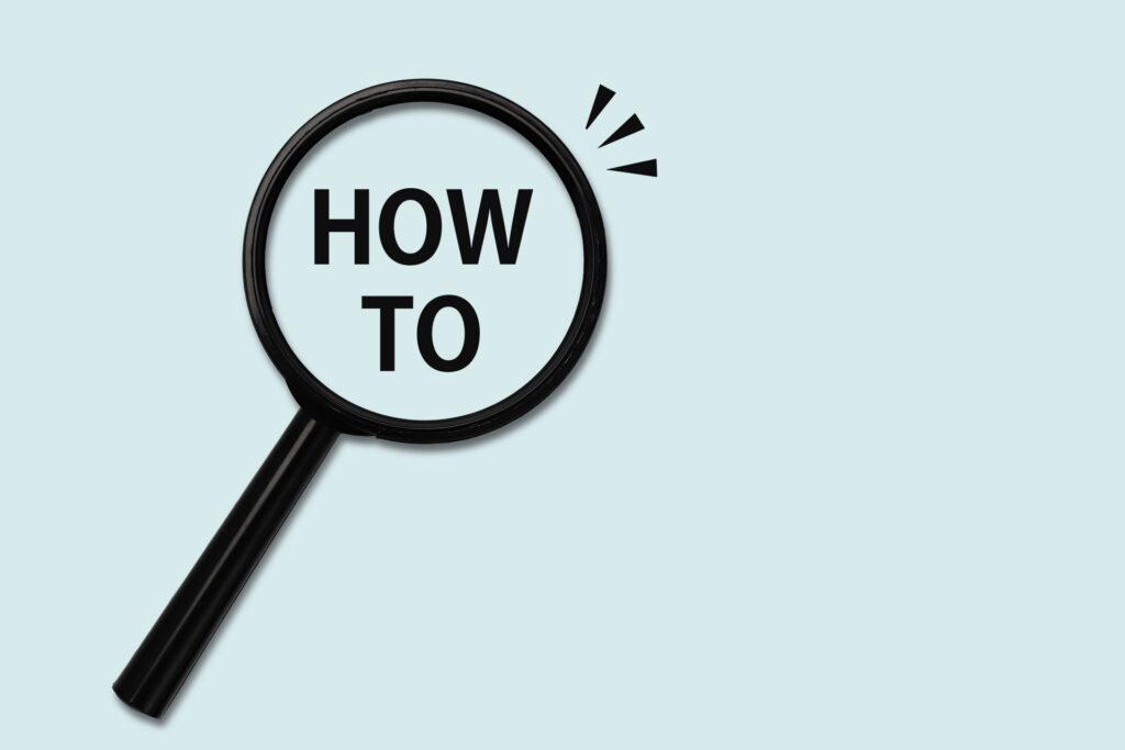 HOW TO